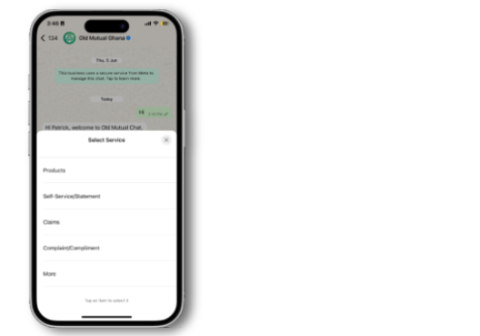 An image of a whatsapp interface